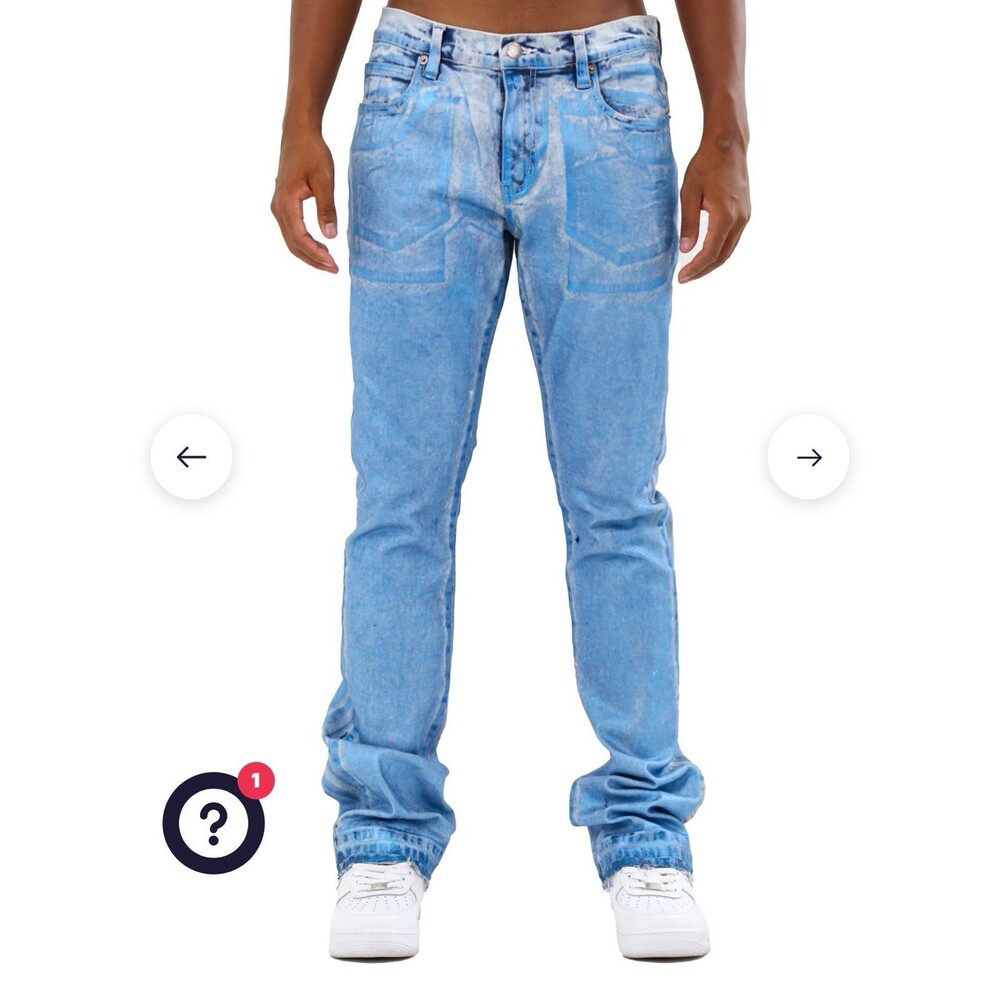 NWT and Bag - Armor Stacked Foil Jeans 34x36